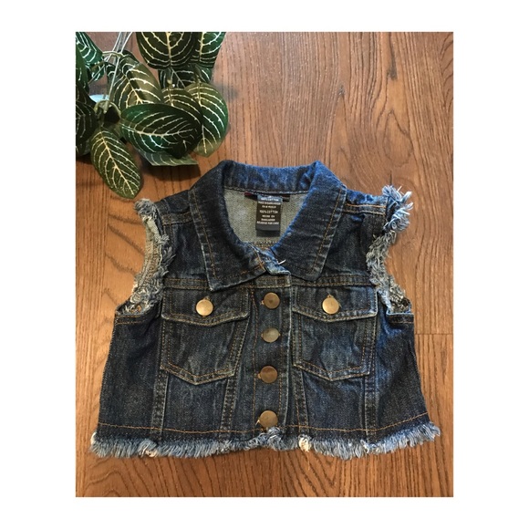 Girls Other - ❌SOLD❌GIRLS DENIM CROPPED VEST